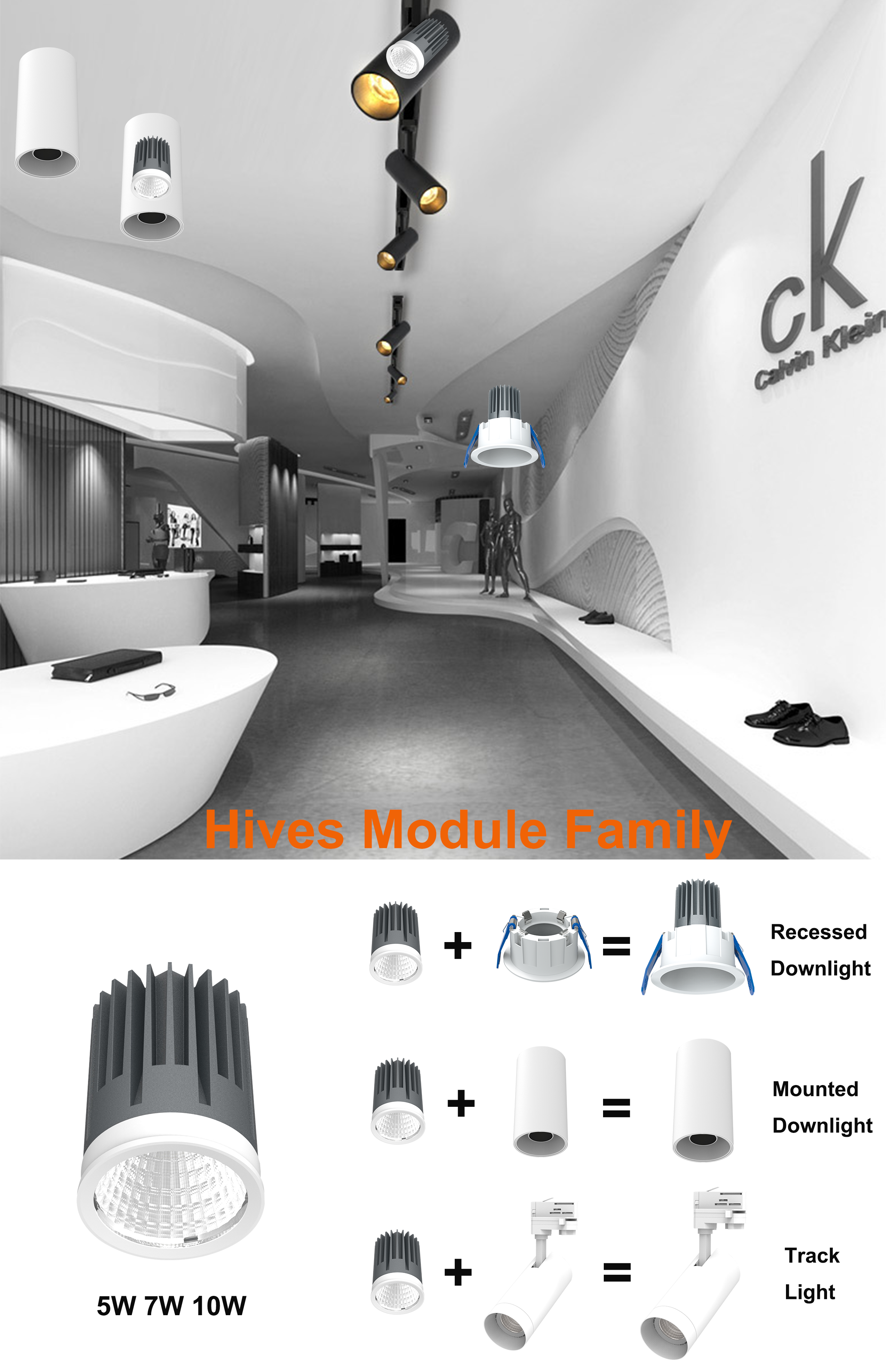 Module Light Elevation New Product-Module Mounted Downlight, Module Track Light - LEADING ...